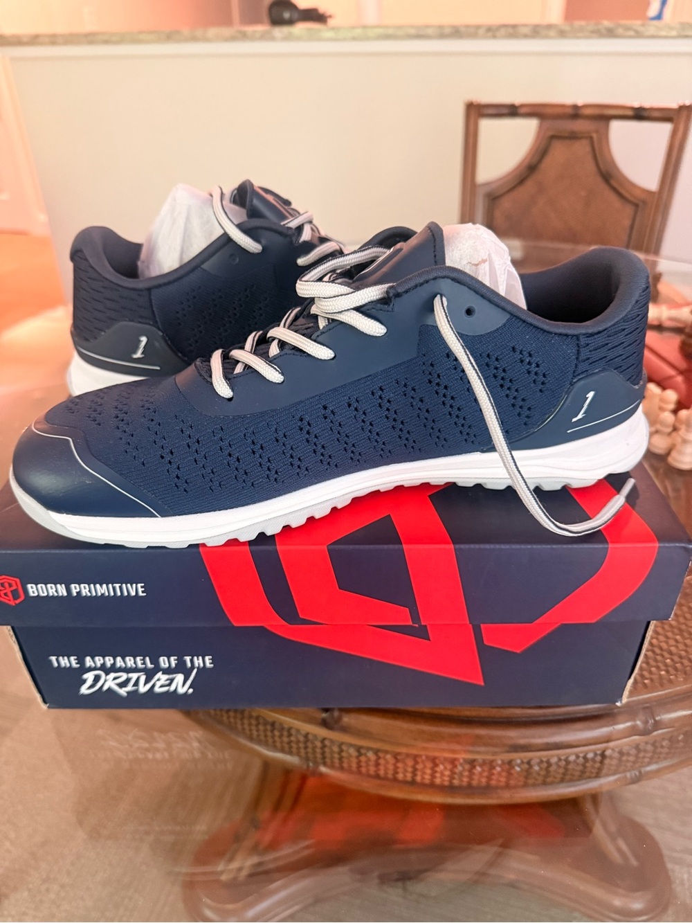Salvage Men's Navy and White Athletic Sneakers
